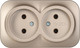 Миниатюра изображения товара Розетка IEK Glory ERH20-K37M-10 (шампань матовый)