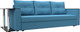 Миниатюра изображения товара Диван Лига Диванов Атланта со столом слева / 126163L (рогожка амур голубой)