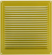 Миниатюра изображения товара Решетка вентиляционная Нора-М 200x200 с сеткой / 2118 (желтый)