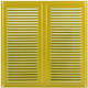 Миниатюра изображения товара Решетка вентиляционная Нора-М 250x250 с сеткой / 5932 (желтый)