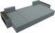 Миниатюра изображения товара Диван П-образный Лига Диванов Дубай полки слева / 122544L (рогожка амур серый)