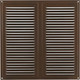 Миниатюра изображения товара Решетка вентиляционная Нора-М 250x250 с сеткой / 19418 (шоколадный бархат)