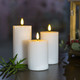 Миниатюра изображения товара Набор электронных свечей AksHome Тип 1 3 свечи 7.5х13/15.5/18см 1LEDх3 2ААх3