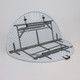 Миниатюра изображения товара Стол складной AksHome Table тип 10 D152х74 (белый)