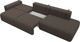 Миниатюра изображения товара Диван Лига Диванов Лига-036 НПБ Модерн Лонг подлокотник слева / 124211L (рогожка амур коричневый)
