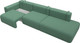 Миниатюра изображения товара Диван Лига Диванов Лига-036 НПБ Модерн Лонг подлокотник слева / 124212L (рогожка амур зеленый)