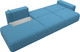 Миниатюра изображения товара Диван Лига Диванов Лига-036 НПБ Модерн Лонг подлокотник справа / 124746 (рогожка амур голубой)