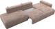 Миниатюра изображения товара Диван Лига Диванов Лига-036 НПБ Модерн Лонг подлокотник справа / 127695 (велюр Tower 05 бежевый)