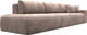 Миниатюра изображения товара Диван Лига Диванов Лига-036 НПБ Модерн Лонг подлокотник справа / 127695 (велюр Tower 05 бежевый)