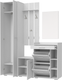 Миниатюра изображения товара Секция в прихожую Кортекс-мебель Лара СП12 (белый)