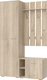 Миниатюра изображения товара Секция в прихожую Кортекс-мебель Лара СП9 (дуб сонома)