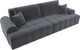Миниатюра изображения товара Диван Лига Диванов Лига-080 / 131117 (велюр Seven 17 серый)