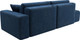Миниатюра изображения товара Диван Лига Диванов Лига-036 НПБ Модерн подлокотник справа / 127707 (велюр Brut 11 синий)