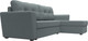Миниатюра изображения товара Диван угловой Лига Диванов Амстердам Лайт правый / 121169 (рогожка амур серый)