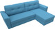 Миниатюра изображения товара Диван угловой Лига Диванов Амстердам Лайт правый / 121170 (рогожка амур голубой)