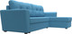 Миниатюра изображения товара Диван угловой Лига Диванов Амстердам Лайт правый / 121170 (рогожка амур голубой)