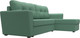 Миниатюра изображения товара Диван угловой Лига Диванов Амстердам Лайт правый / 121171 (рогожка амур зеленый)