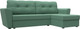 Миниатюра изображения товара Диван угловой Лига Диванов Амстердам Лайт правый / 121171 (рогожка амур зеленый)