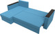 Миниатюра изображения товара Диван угловой Лига Диванов Атланта без стола левый / 126168L (рогожка амур голубой)