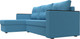 Миниатюра изображения товара Диван угловой Лига Диванов Атланта без стола левый / 126168L (рогожка амур голубой)