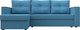 Миниатюра изображения товара Диван угловой Лига Диванов Атланта без стола левый / 126168L (рогожка амур голубой)