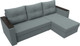 Миниатюра изображения товара Диван угловой Лига Диванов Атланта без стола правый / 126167 (рогожка амур серый)