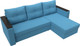 Миниатюра изображения товара Диван угловой Лига Диванов Атланта без стола правый / 126168 (рогожка амур голубой)