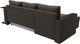 Миниатюра изображения товара Диван угловой Лига Диванов Атланта со столом левый / 121163L (рогожка амур коричневый)