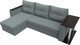 Миниатюра изображения товара Диван угловой Лига Диванов Атланта со столом левый / 121164L (рогожка амур серый)