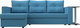 Миниатюра изображения товара Диван угловой Лига Диванов Атланта со столом левый / 121165L (рогожка амур голубой)