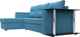 Миниатюра изображения товара Диван угловой Лига Диванов Атланта со столом левый / 121165L (рогожка амур голубой)