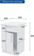 Миниатюра изображения товара Шкаф-стол кухонный Горизонт Мебель Настя 500 с ящиком (белый)