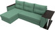Миниатюра изображения товара Диван угловой Лига Диванов Атланта со столом левый / 121166L (рогожка амур зеленый)