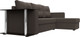 Миниатюра изображения товара Диван угловой Лига Диванов Атланта со столом правый / 121163 (рогожка амур коричневый)