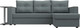 Миниатюра изображения товара Диван угловой Лига Диванов Атланта со столом правый / 121164 (рогожка амур серый)