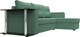 Миниатюра изображения товара Диван угловой Лига Диванов Атланта со столом правый / 121166 (рогожка амур зеленый)