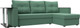 Миниатюра изображения товара Диван угловой Лига Диванов Атланта со столом правый / 121166 (рогожка амур зеленый)