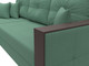 Миниатюра изображения товара Диван угловой Лига Диванов Валенсия Лайт левый / 125972L (рогожка амур зеленый)