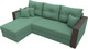 Миниатюра изображения товара Диван угловой Лига Диванов Валенсия Лайт левый / 125972L (рогожка амур зеленый)