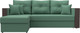 Миниатюра изображения товара Диван угловой Лига Диванов Валенсия Лайт левый / 125972L (рогожка амур зеленый)