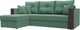 Миниатюра изображения товара Диван угловой Лига Диванов Валенсия Лайт левый / 125972L (рогожка амур зеленый)