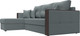 Миниатюра изображения товара Диван угловой Лига Диванов Валенсия Лайт левый / 125973L (рогожка амур серый)