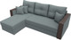 Миниатюра изображения товара Диван угловой Лига Диванов Валенсия Лайт левый / 125973L (рогожка амур серый)