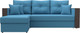 Миниатюра изображения товара Диван угловой Лига Диванов Валенсия Лайт левый / 125974L (рогожка амур голубой)