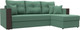 Миниатюра изображения товара Диван угловой Лига Диванов Валенсия Лайт правый / 125972 (рогожка амур зеленый)