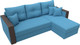 Миниатюра изображения товара Диван угловой Лига Диванов Валенсия Лайт правый / 125974 (рогожка амур голубой)