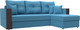 Миниатюра изображения товара Диван угловой Лига Диванов Валенсия Лайт правый / 125974 (рогожка амур голубой)