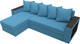 Миниатюра изображения товара Диван угловой Лига Диванов Дубай Лайт левый / 121641L (рогожка амур голубой)