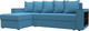 Миниатюра изображения товара Диван угловой Лига Диванов Дубай Лайт левый / 121641L (рогожка амур голубой)