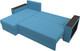 Миниатюра изображения товара Диван угловой Лига Диванов Дубай Лайт левый / 121641L (рогожка амур голубой)